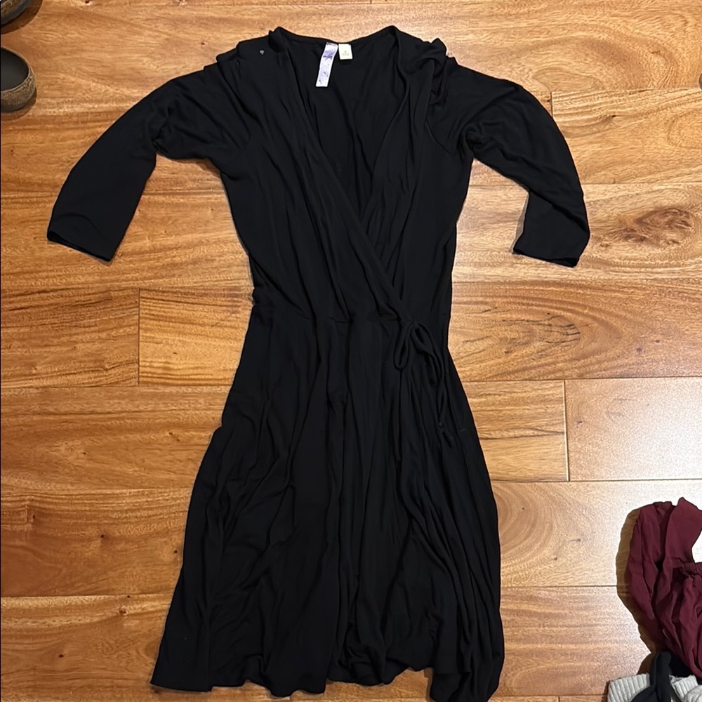 Elegant Black Wrap Dress